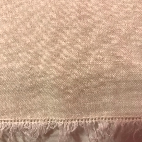 Tablecloth vintage Linen daisy homemade needlepoint - Picture 10 of 12